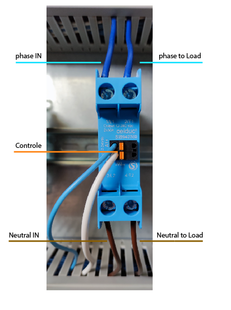 phase in neutral to load